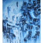 A City at Twilight Painting