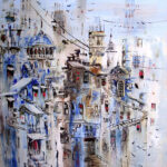 Old City landscape Oil painting