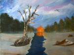 Bare Tree by the River