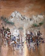 Old City Landscape in Brown