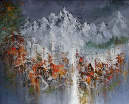 Old City Landscape Painting