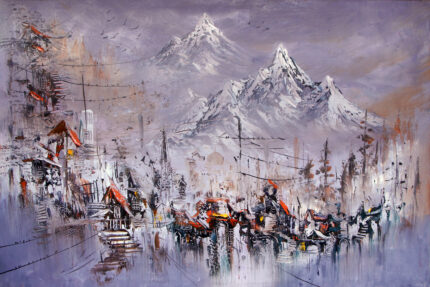 Old City Landscape VII Original Oil Painting